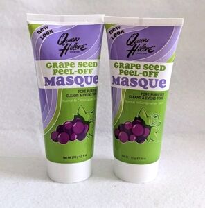 (2) Queen Helene Grape Seed Peel-Off Masque Grapeseed Mask 6oz NEW